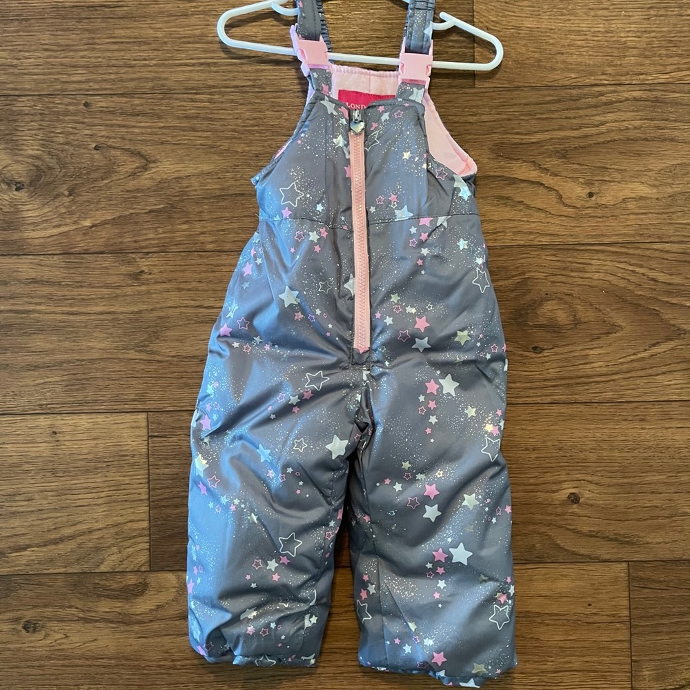 London fog snow bib pants star print -new without tags